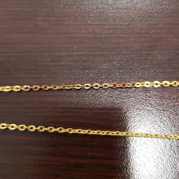 💛🤍💛Gold Diamond Pearl Look Necklace - Picture 4 of 8